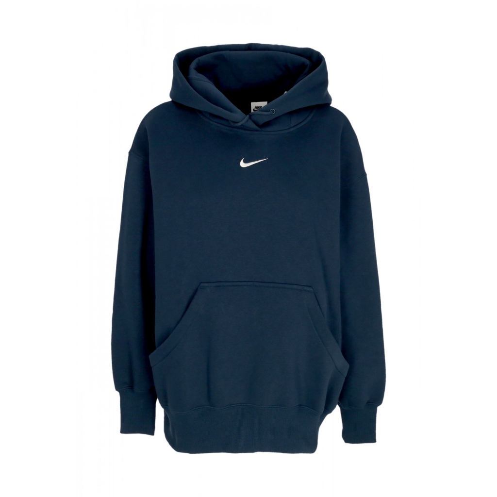 felpa cappuccio donna w sportswear phoenix fleece oversized pullover hoodie ARMORY NAVY/SAIL