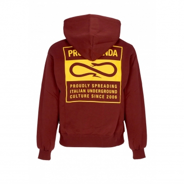 felpa cappuccio uomo label og hoodie GARNET