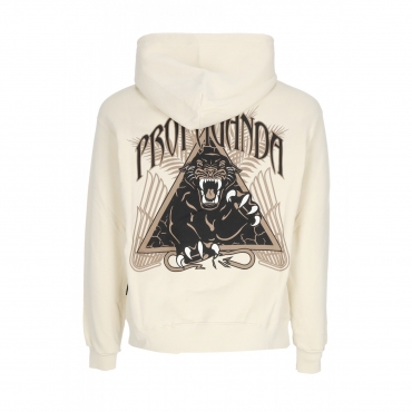 felpa cappuccio uomo triangle panther hoodie BONE