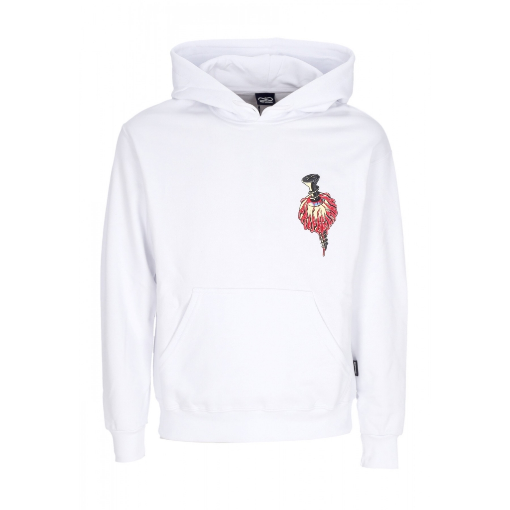 felpa cappuccio uomo screw hoodie WHITE