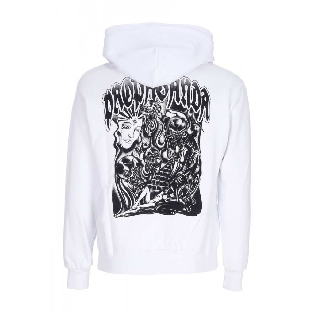 felpa cappuccio uomo touch hoodie WHITE