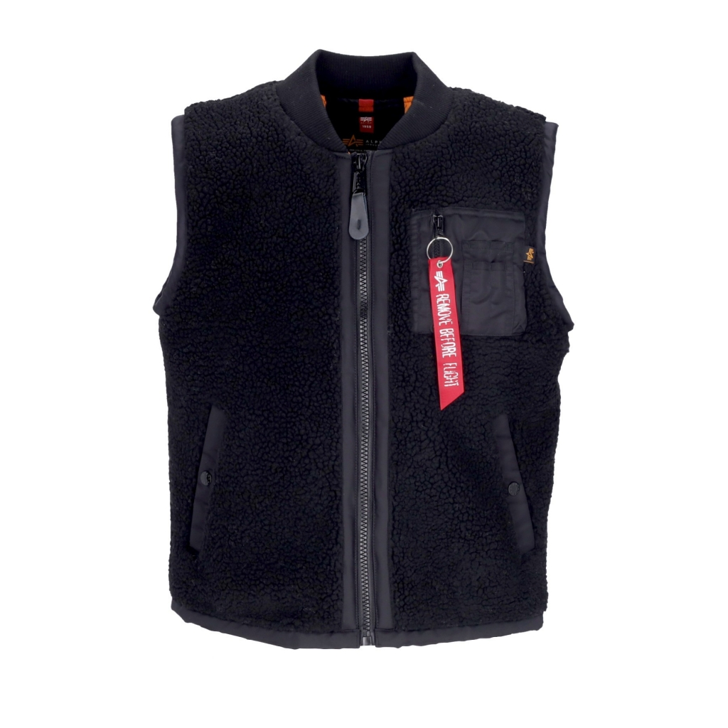 gilet smanicato uomo teddy vest BLACK