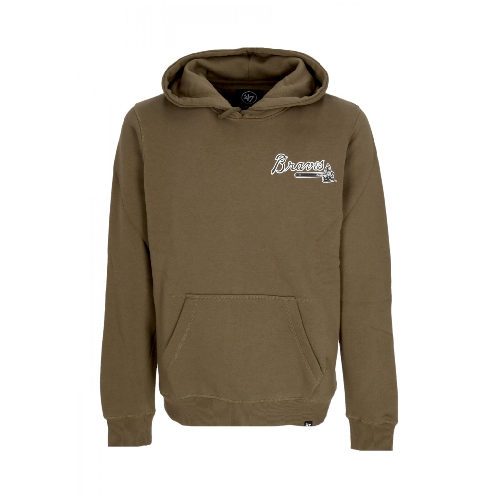 felpa cappuccio uomo mlb backer burnside hoodie atlbra SANDALWOOD