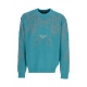 maglione uomo dark jacquard lightning and logo jumper BALSAM GREEN