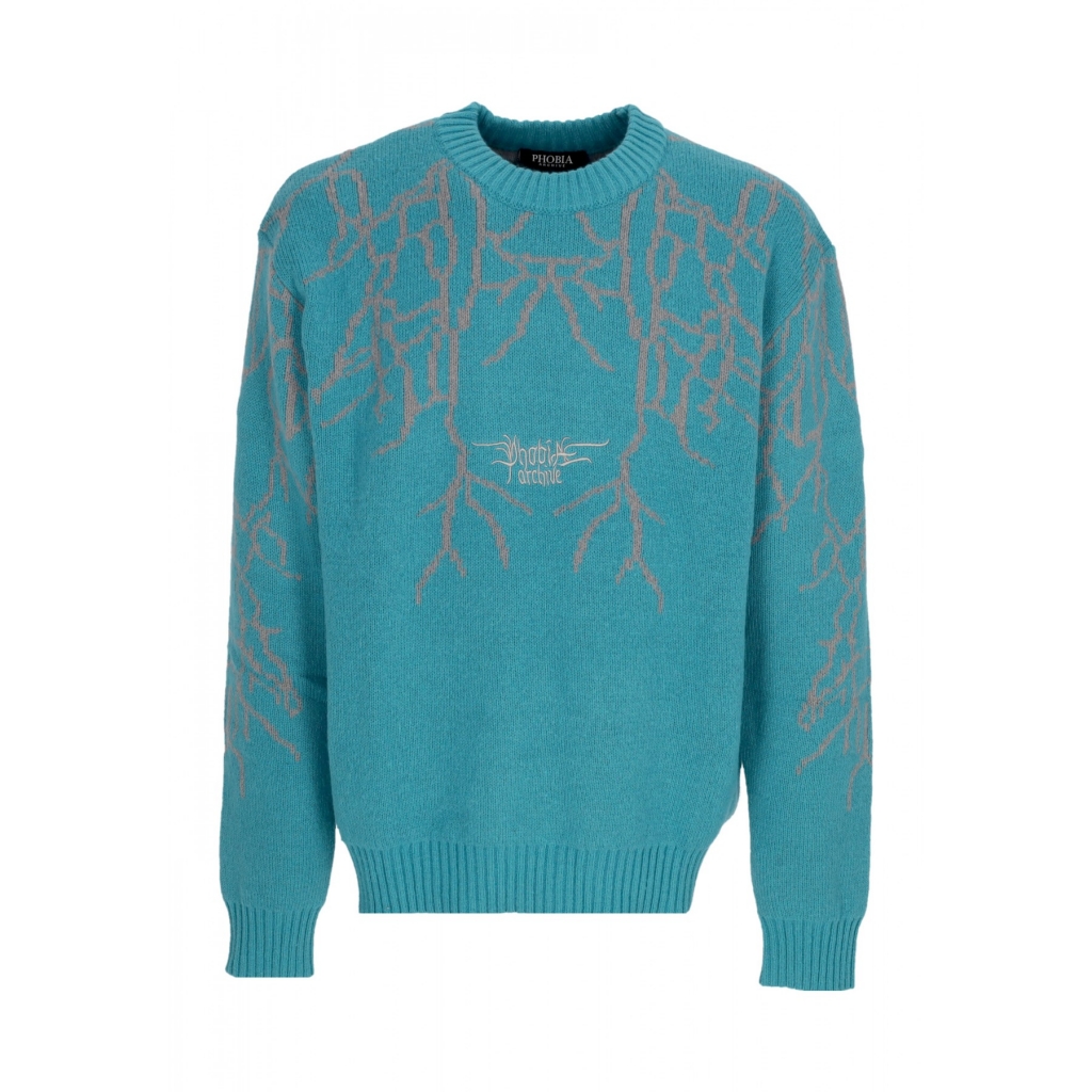 maglione uomo dark jacquard lightning and logo jumper BALSAM GREEN