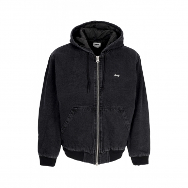 giubbotto uomo wiltern zip up hood jacket FADED BLACK