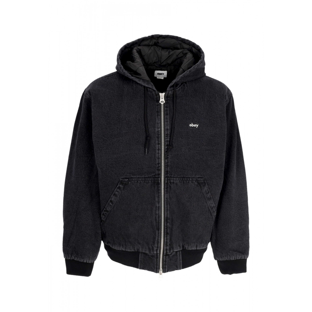 giubbotto uomo wiltern zip up hood jacket FADED BLACK