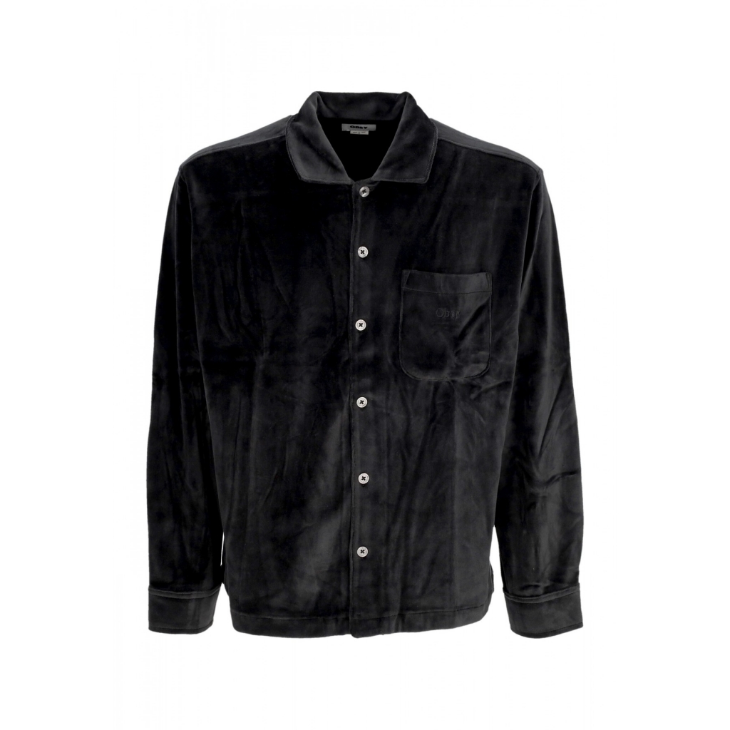 camicia manica lunga uomo capital button up l/s shirt BLACK