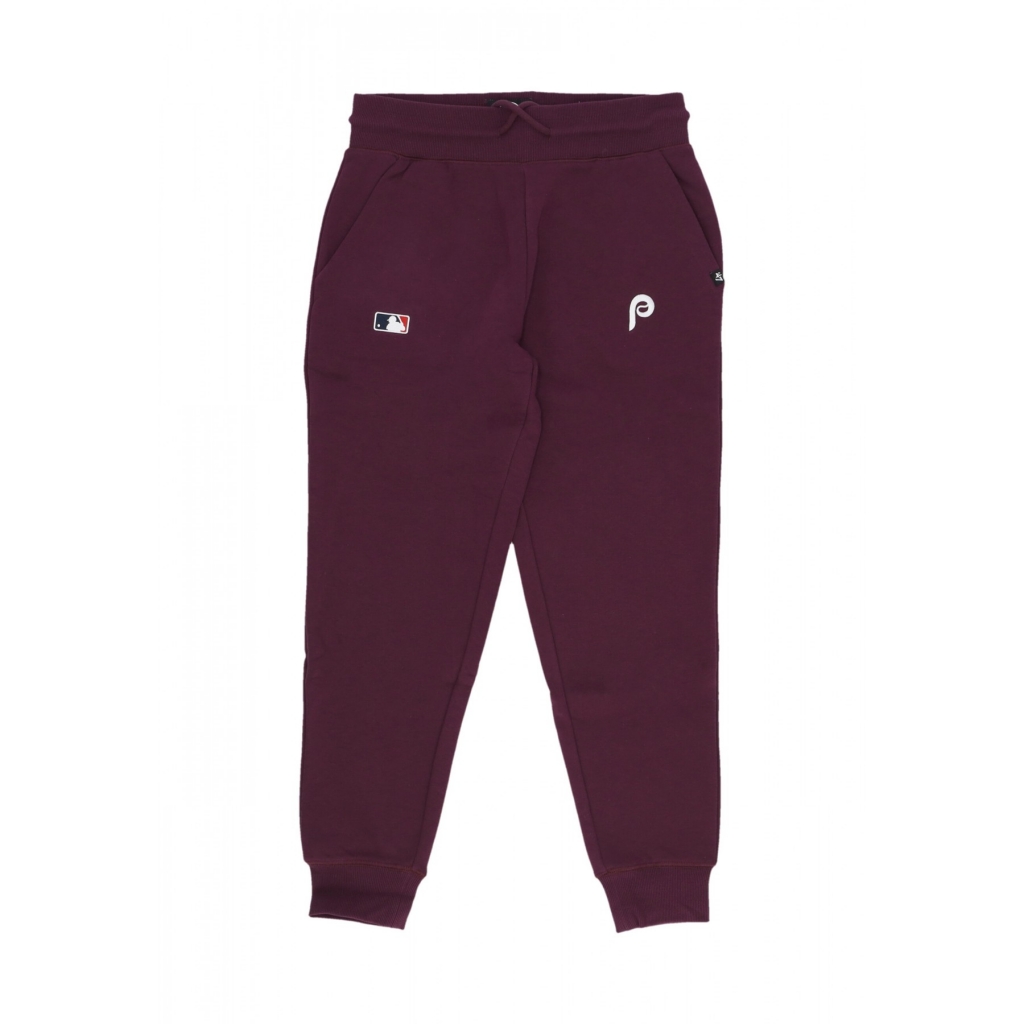 pantalone tuta felpato uomo mlb base runner emb burnside pants phiphi PLUM