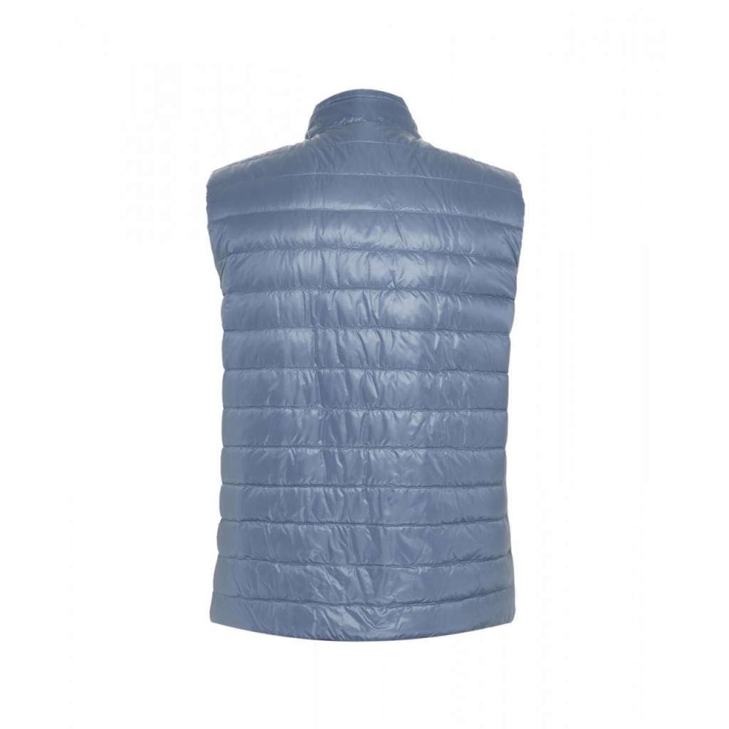 Gilet reversibile in piuma blu