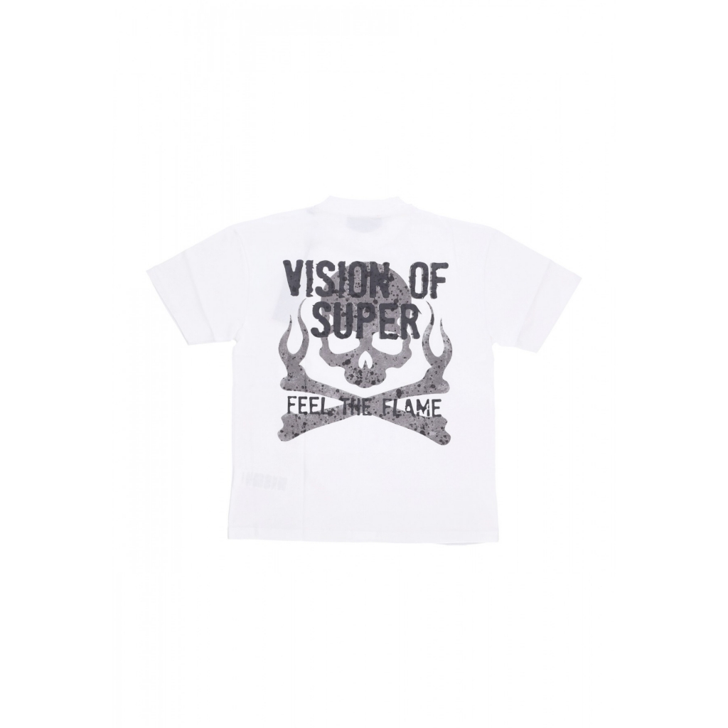 maglietta uomo military skull on back tee WHITE