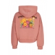 felpa cappuccio corta donna w pyromantics croptop hoodie CLAY