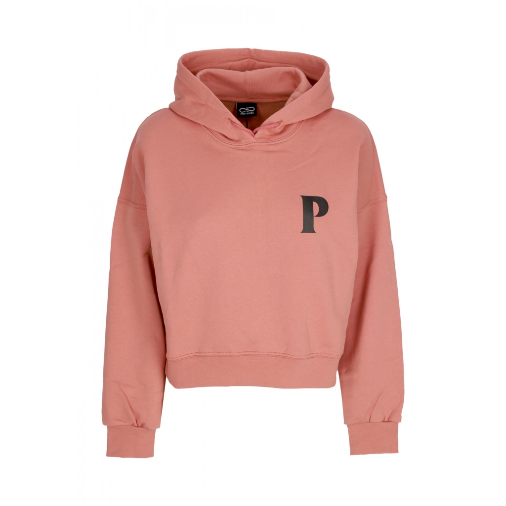 felpa cappuccio corta donna w pyromantics croptop hoodie CLAY