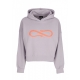 felpa cappuccio corta donna w woman logo croptop hoodie DUSK