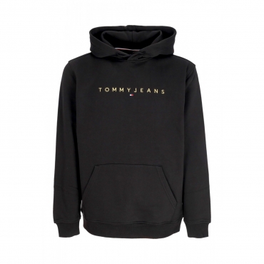 felpa cappuccio uomo linear gold hoodie BLACK