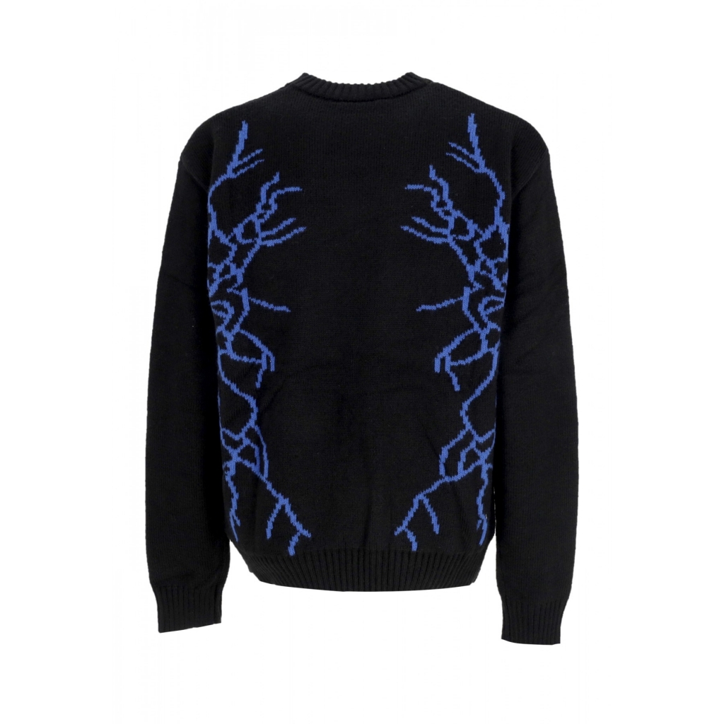 maglione uomo lightning and logo jumper BLACK/BLUE