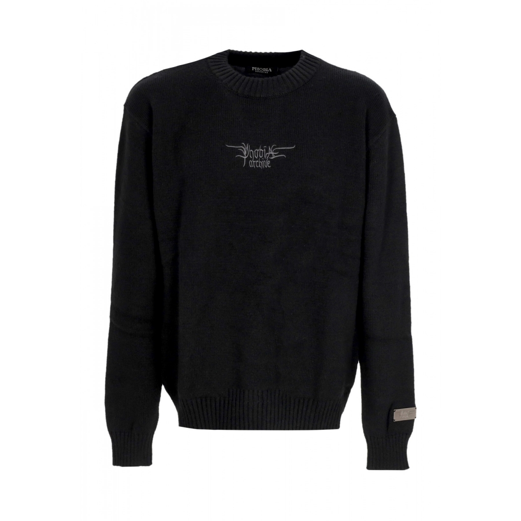 maglione uomo logo front back jumper BLACK