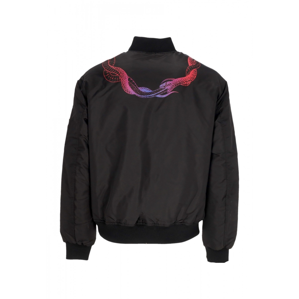 giubbotto bomber uomo snake print bomber BLACK/BLUE/RED