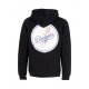 felpa cappuccio uomo mlb backer burnside hoodie losdod JET BLACK