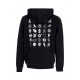 felpa leggera cappuccio uomo mlb backer burnside multi team hoodie JET BLACK