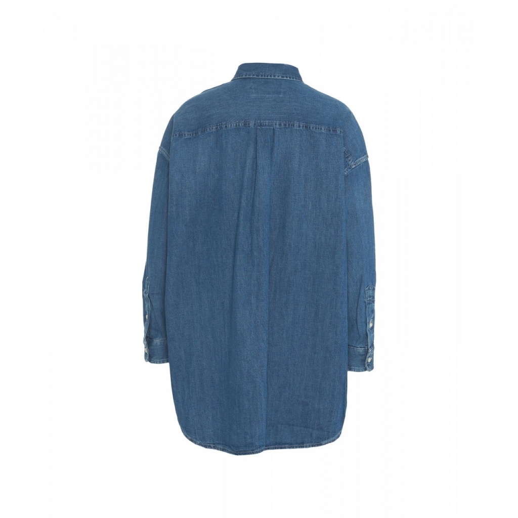 Camicia oversize in denim blu