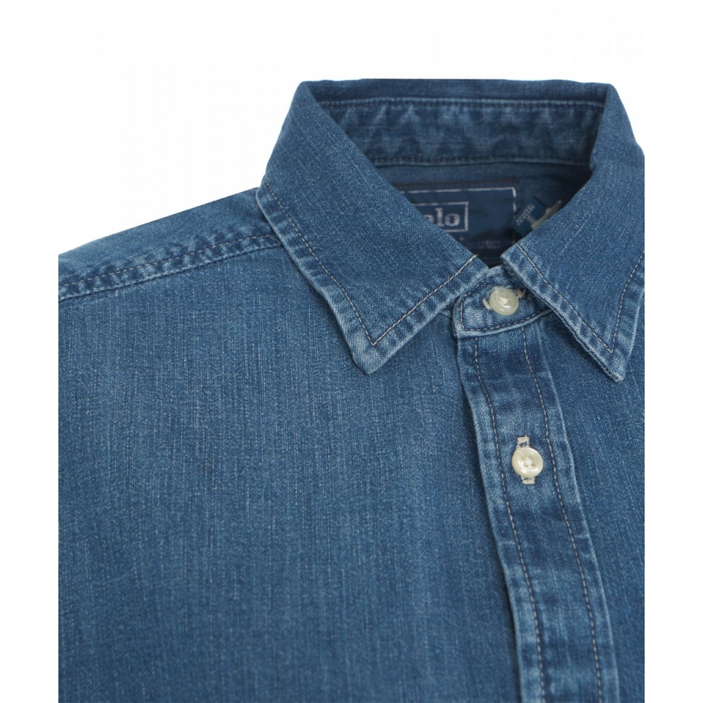 Camicia oversize in denim blu