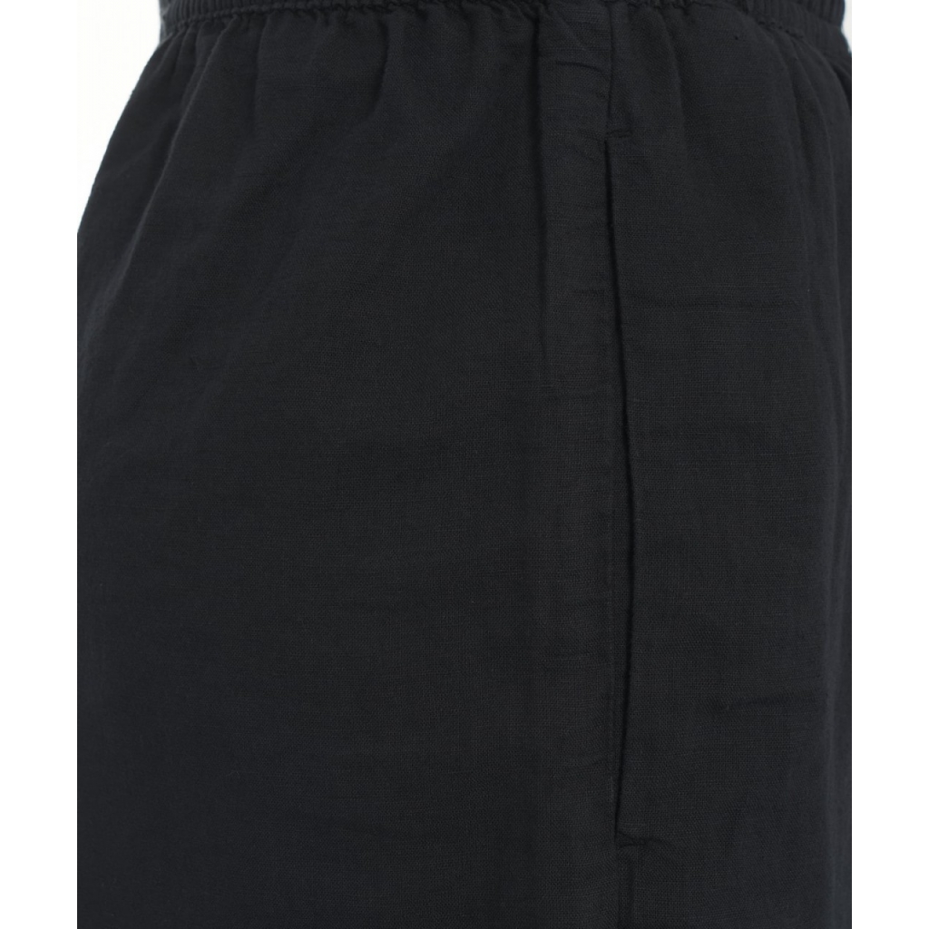 Pantaloni in lino nero