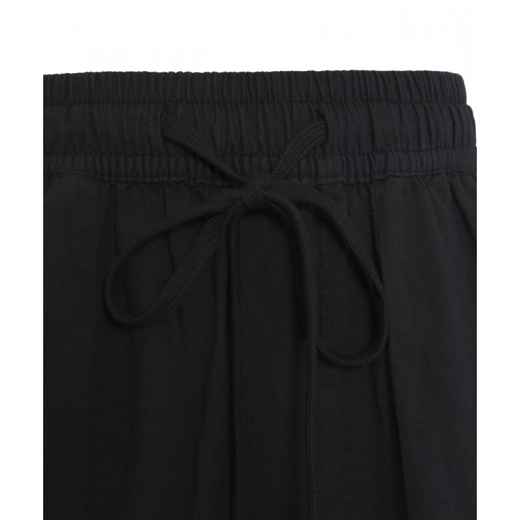 Pantaloni in lino nero