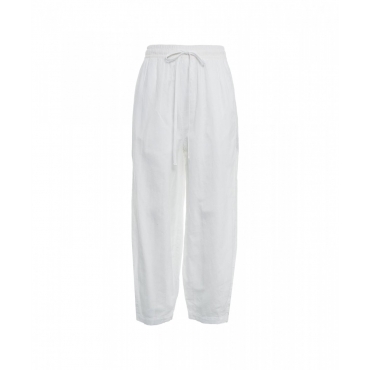 Pantaloni in lino bianco