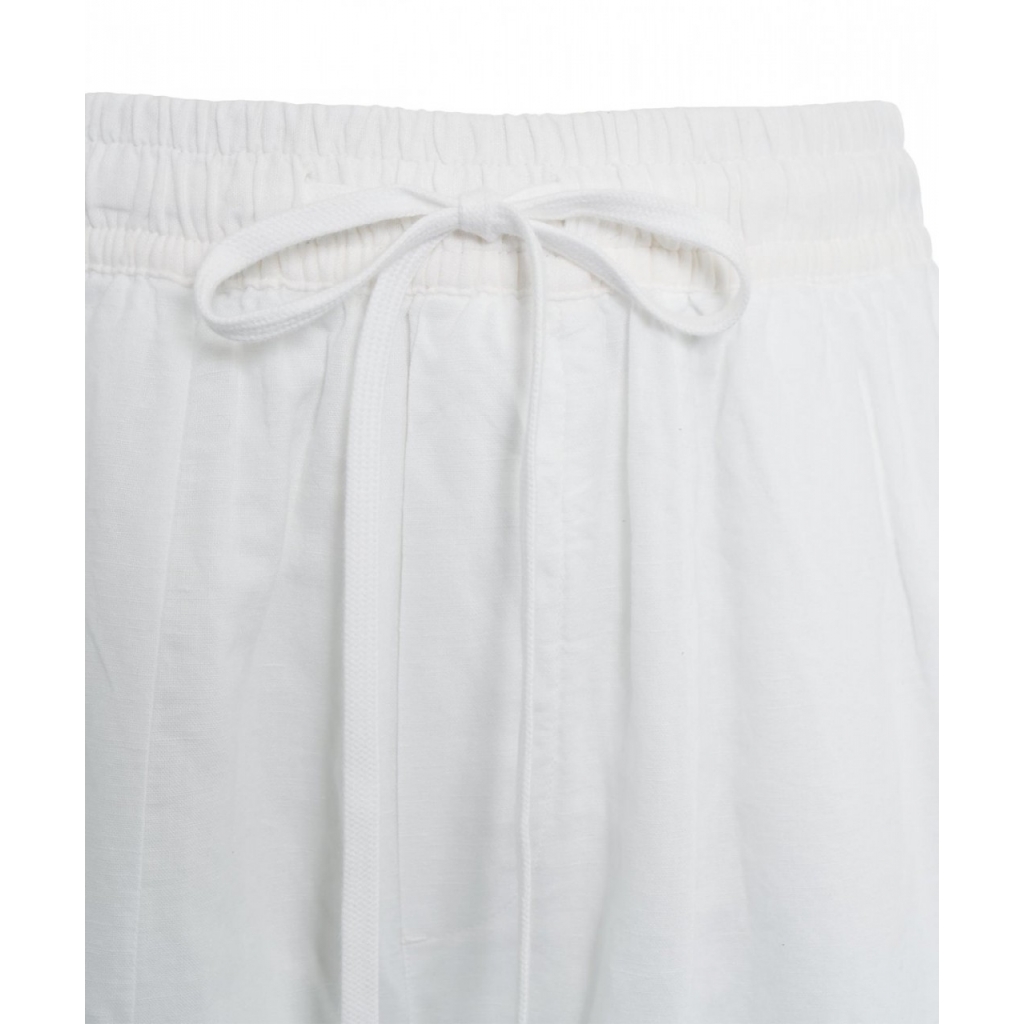 Pantaloni in lino bianco