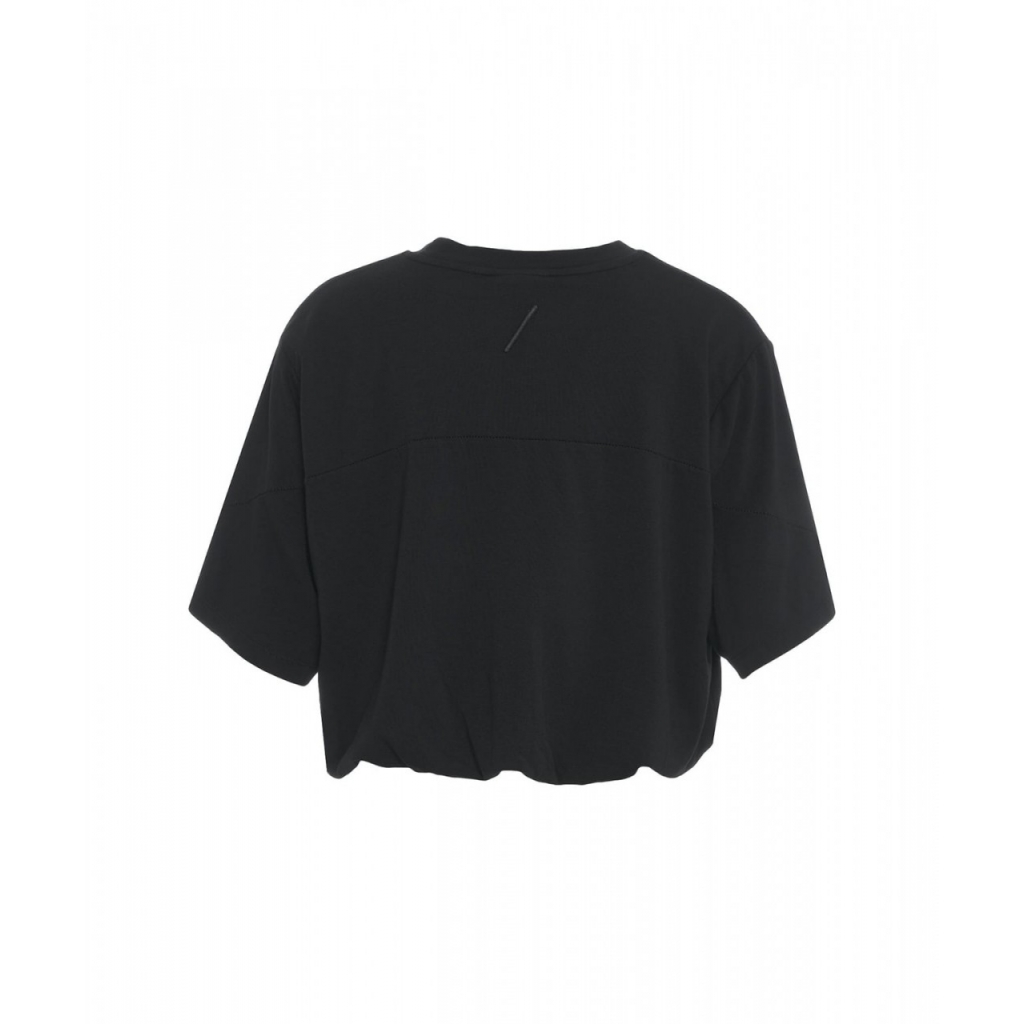 T-shirt con orlo arricciato nero