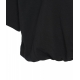 T-shirt con orlo arricciato nero