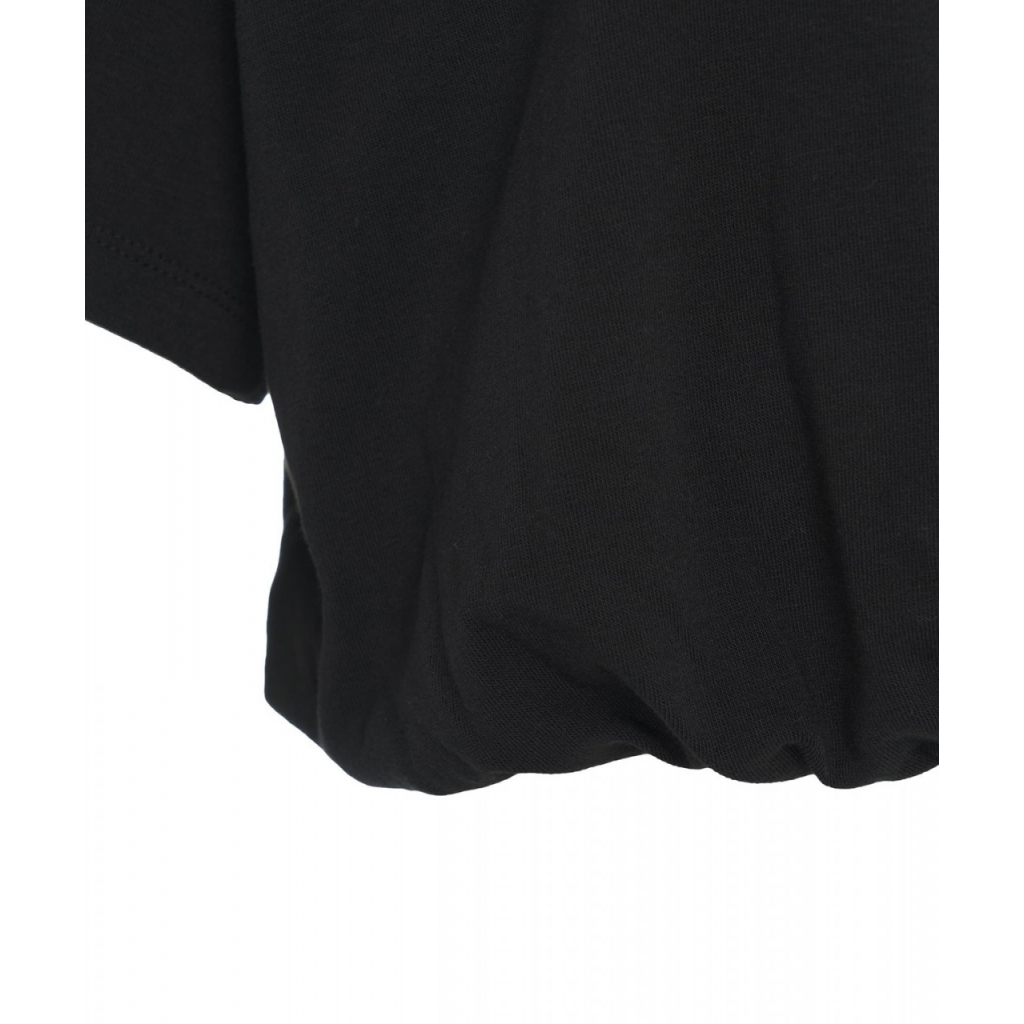 T-shirt con orlo arricciato nero