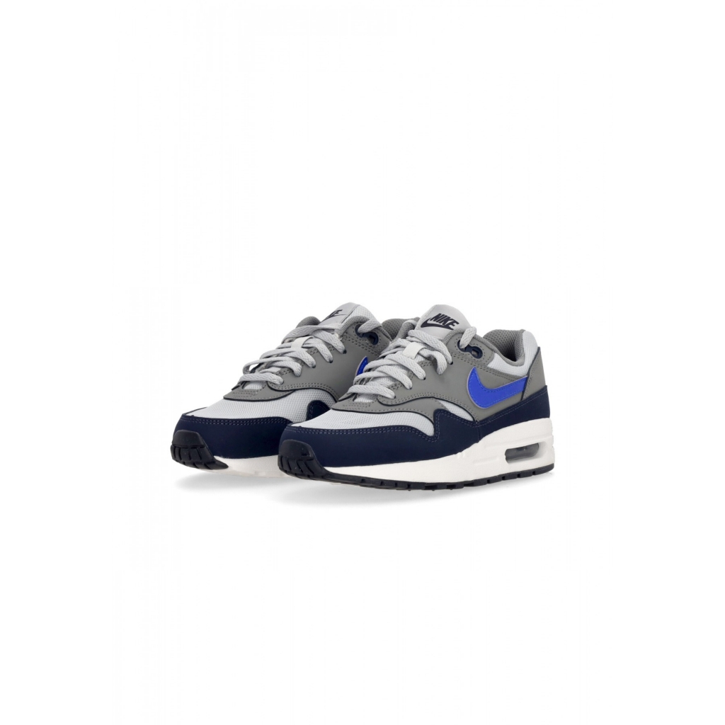 scarpa bassa ragazzo air max 1 gs SMOKE GREY/RACER BLUE/WOLF GREY/OBSIDIAN