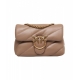 Borsa a tracolla in pelle Mini Love Puff marrone chiaro