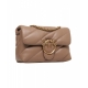 Borsa a tracolla in pelle Mini Love Puff marrone chiaro