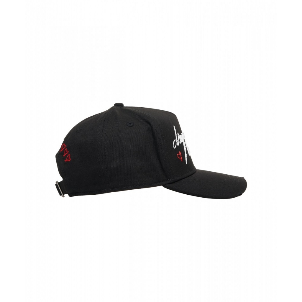 Cappellino da baseball con logo nero