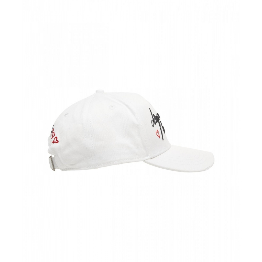 Cappellino da baseball con logo bianco