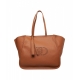 Shopper con logo marrone chiaro