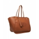 Shopper con logo marrone chiaro