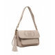 Borsa a spalla con Logo beige