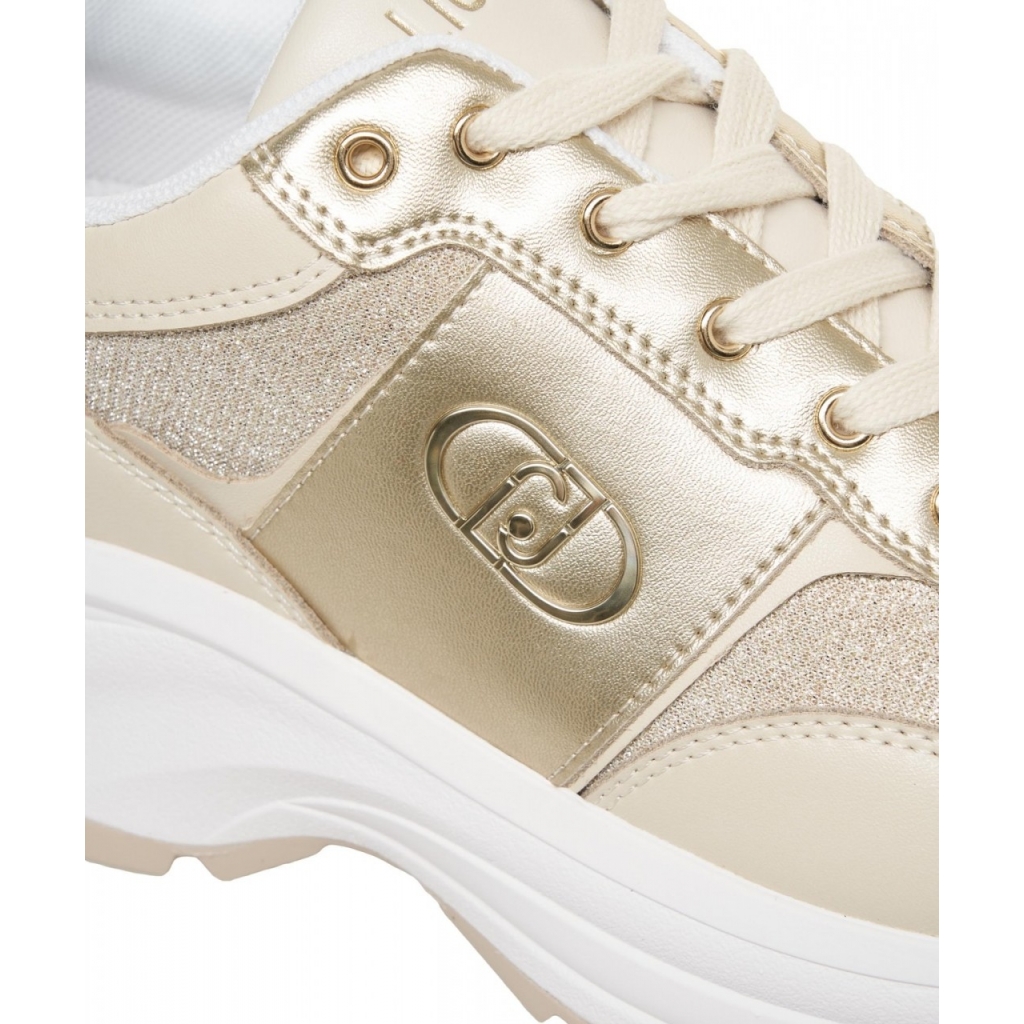 Sneakers mit Glitzerdetails Eva Gold