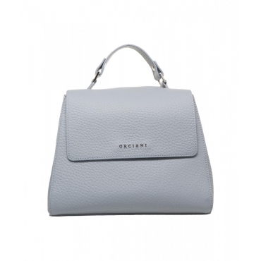 Handtasche aus Leder Sveva Soft Hellblau