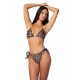 Bikini mit Animalprint Braun