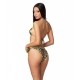 Bikini mit Animalprint Braun