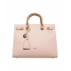 Borsa a mano con Charm rosa antico