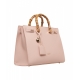 Borsa a mano con Charm rosa antico