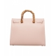 Borsa a mano con Charm rosa antico