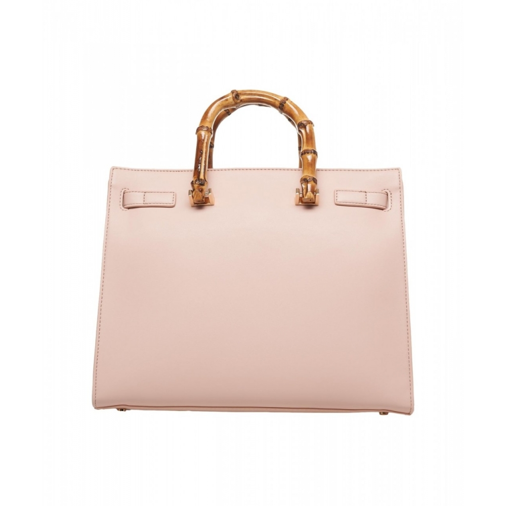 Borsa a mano con Charm rosa antico