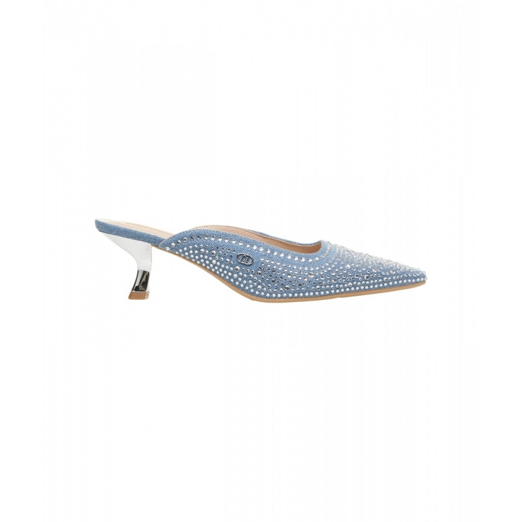 Sabot con strass Gemy blu